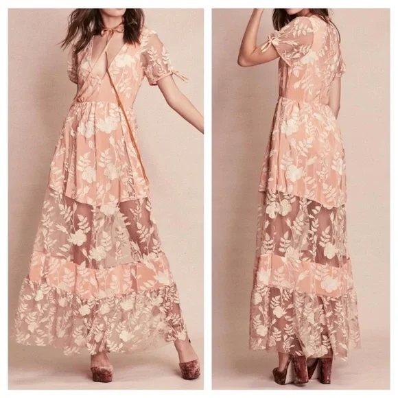 For Love And Lemons | Dresses | For Love And Lemons Peach Mia Maxi Dress |  Poshmark